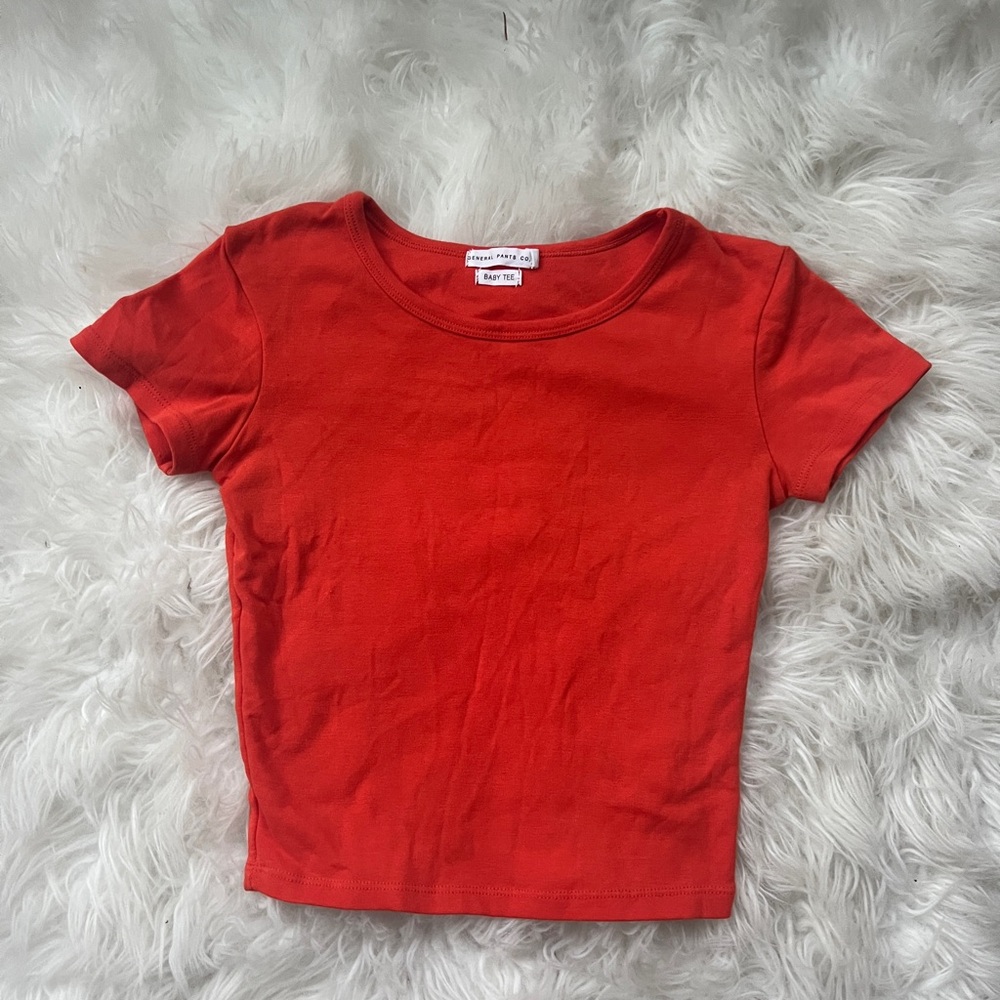 Burnt orange baby tee